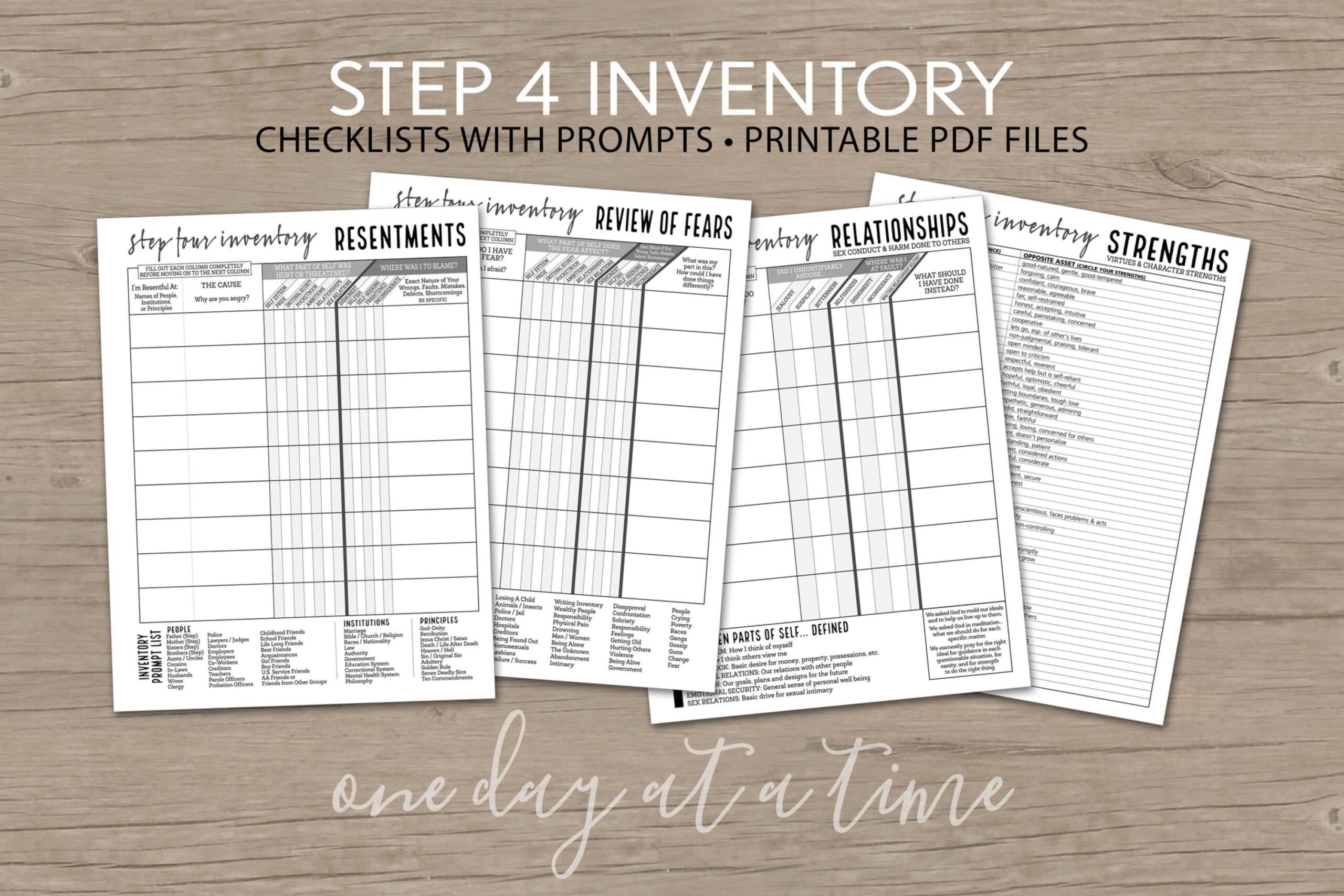 Al Anon 12 Step Worksheets Printable