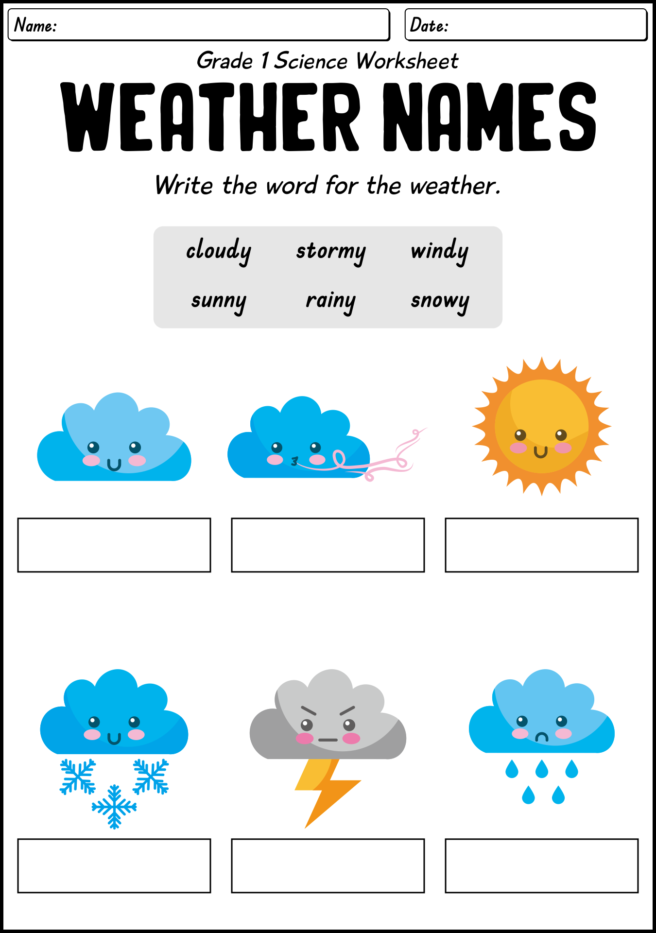 1St Grade Science Worksheets Printable Pinterest