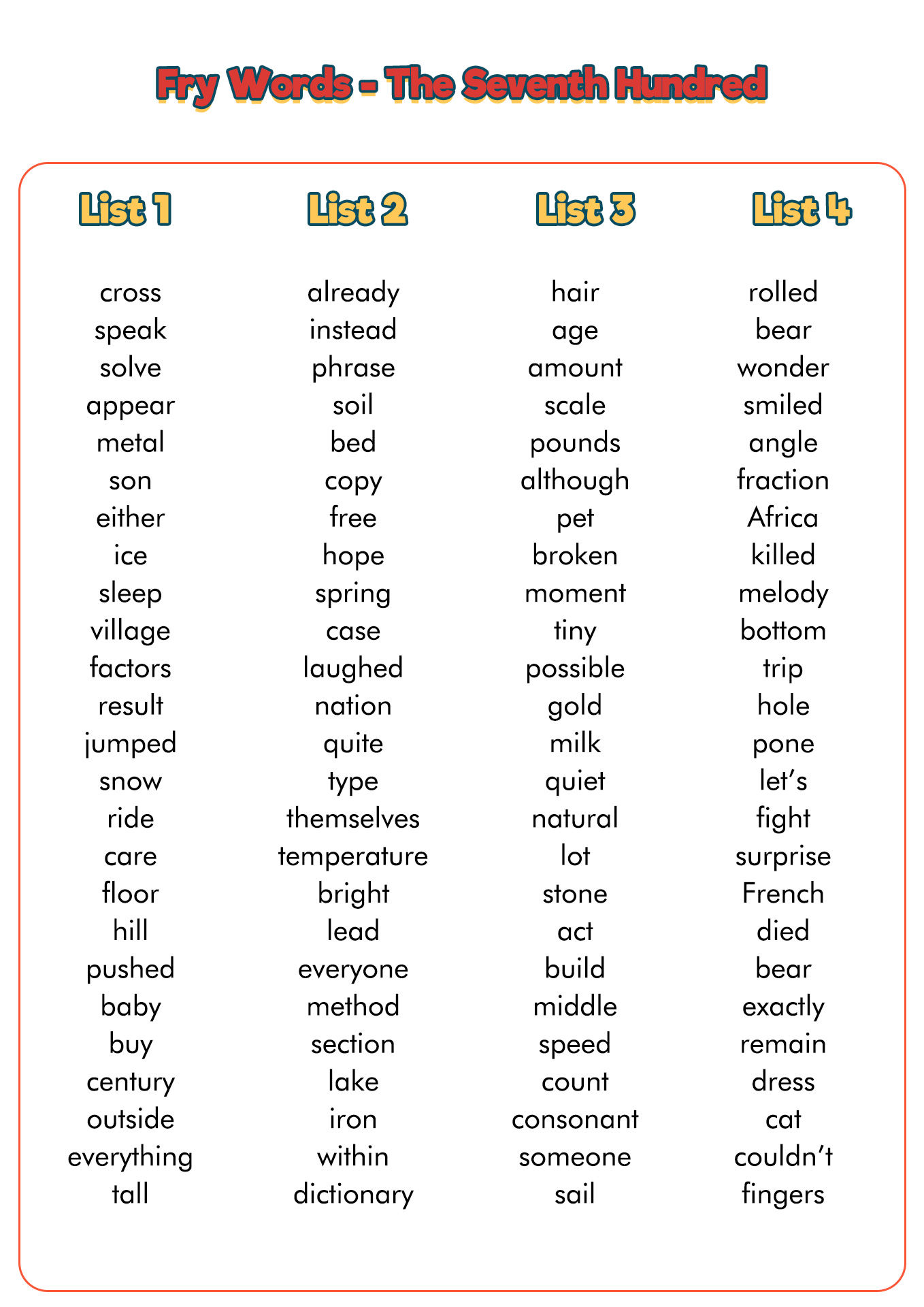 7Th Grade Vocabulary Printable Worksheets
