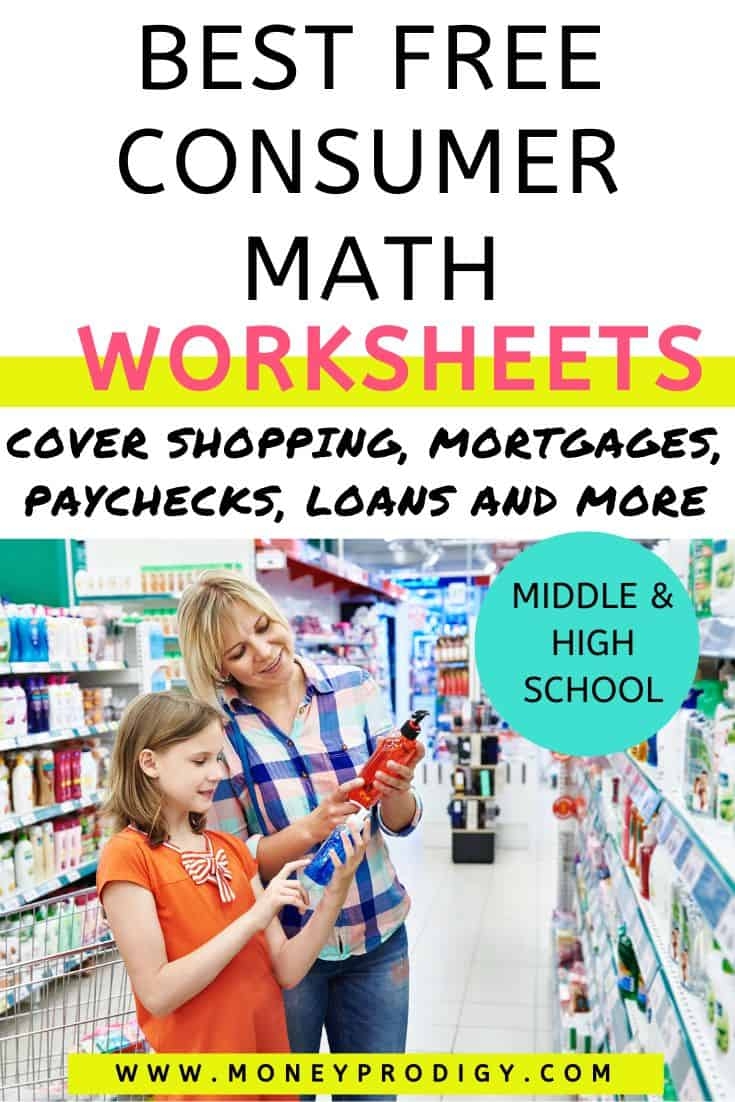 Consumer Math Free Printable Worksheets