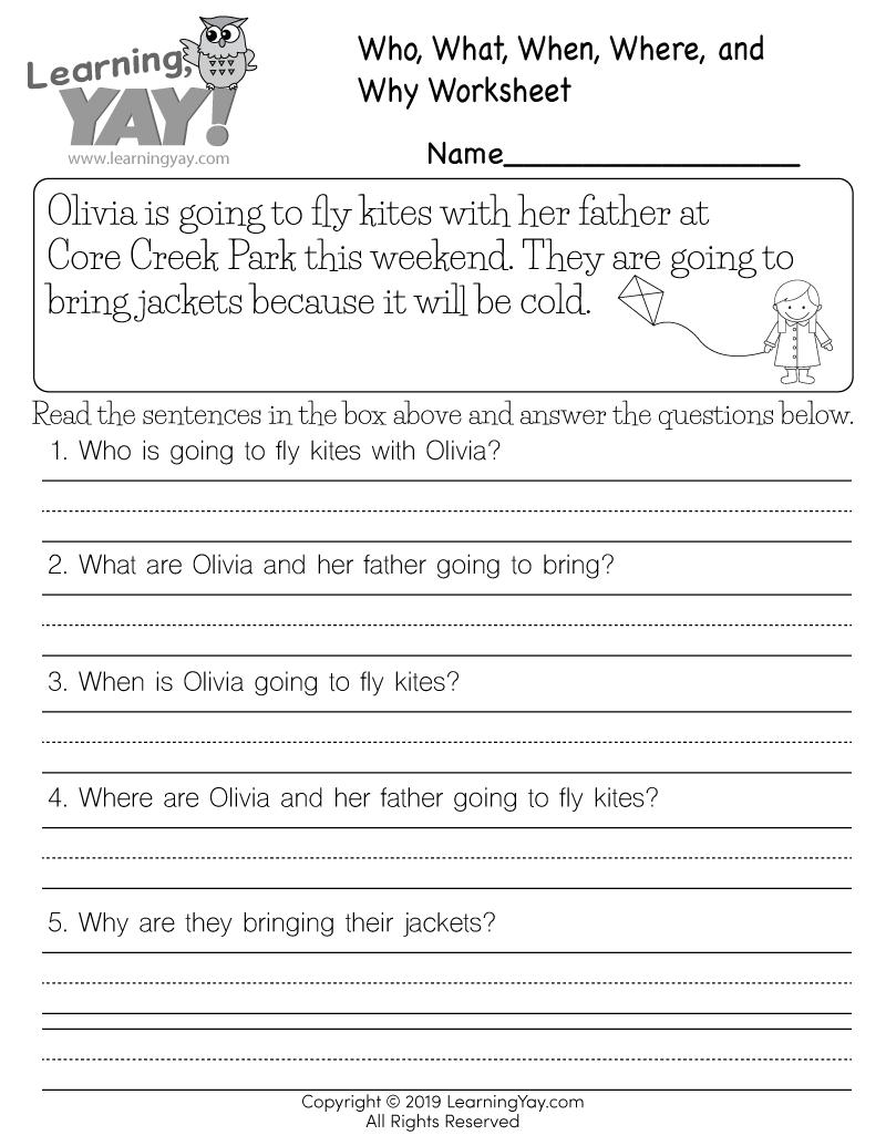 English Grade 1 Printable Worksheets Free