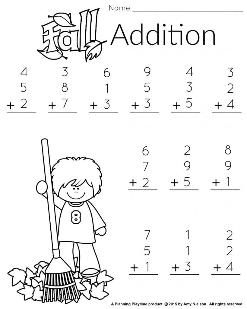 Fall Worksheets For First Grade Free Printable