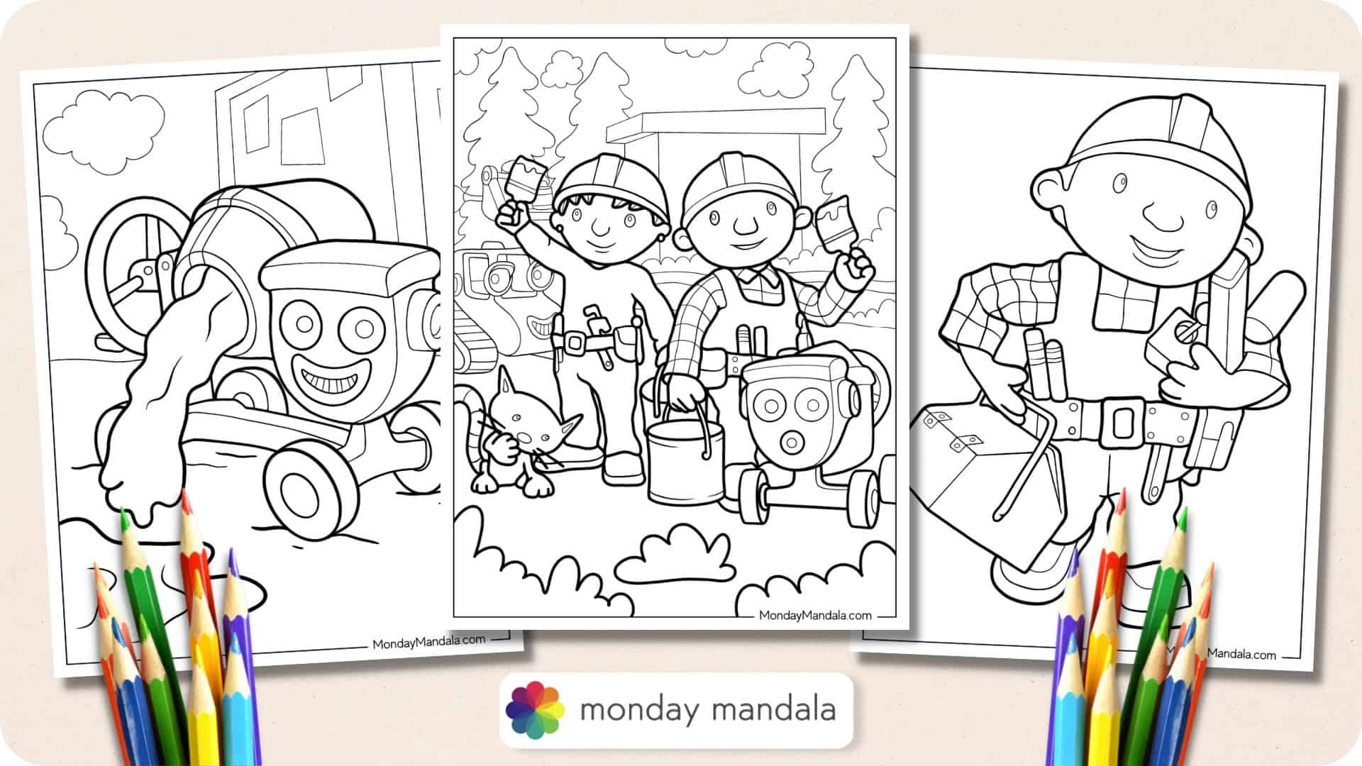 20 Bob The Builder Coloring Pages Free PDF Printables 