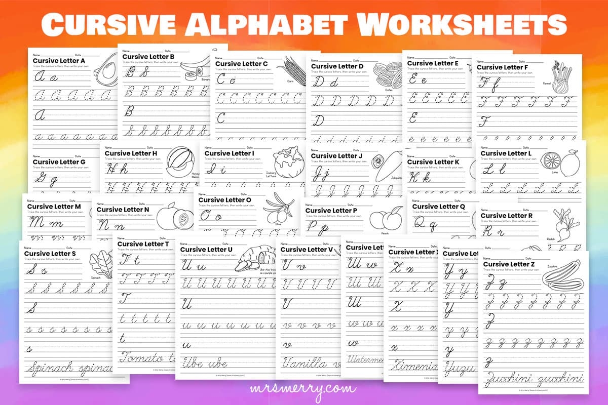 7Th Grade Cursive Handwriting Worksheets Printable