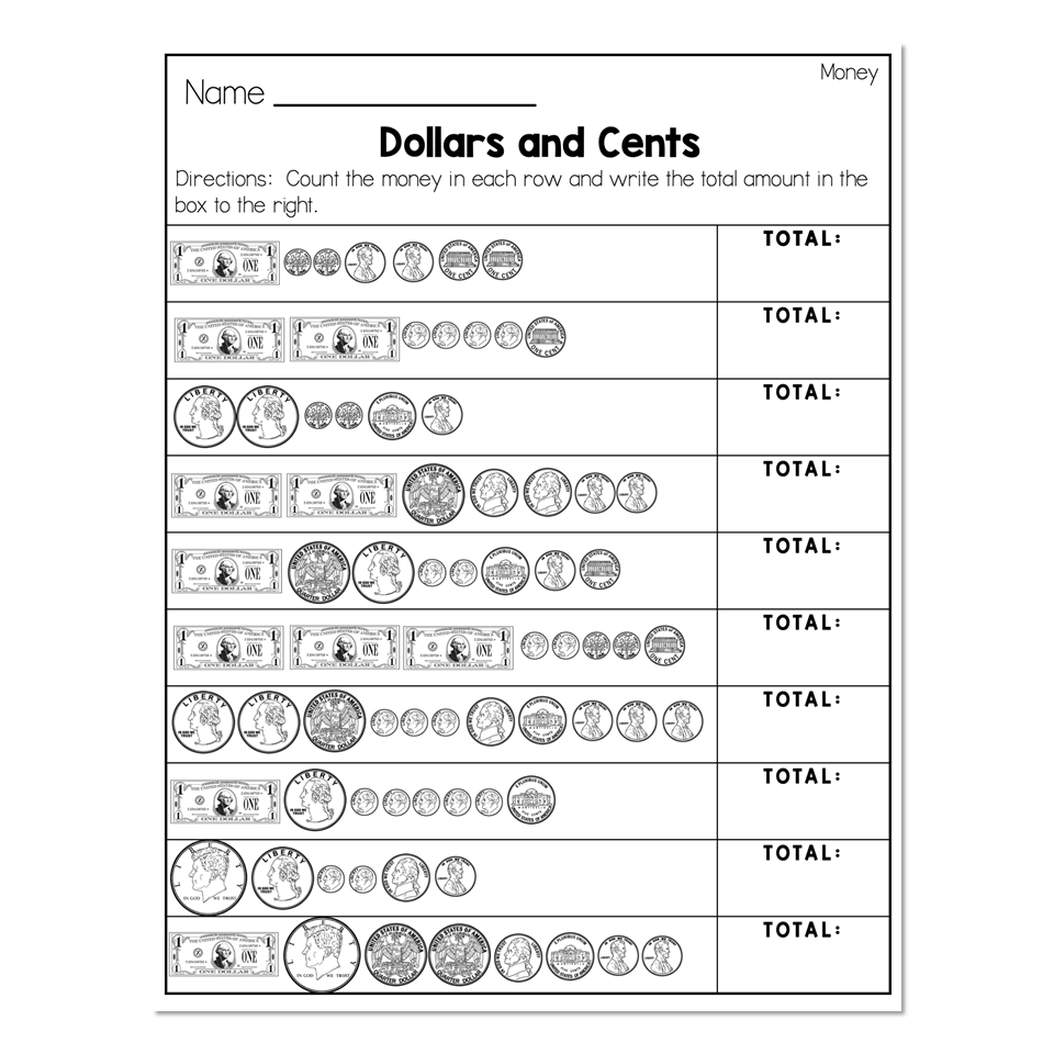 2Nd Grade Money Worksheets Printable