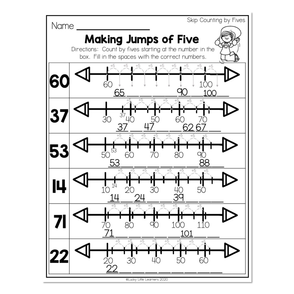 Counting By 5 Worksheets 2Nd Grade Printable