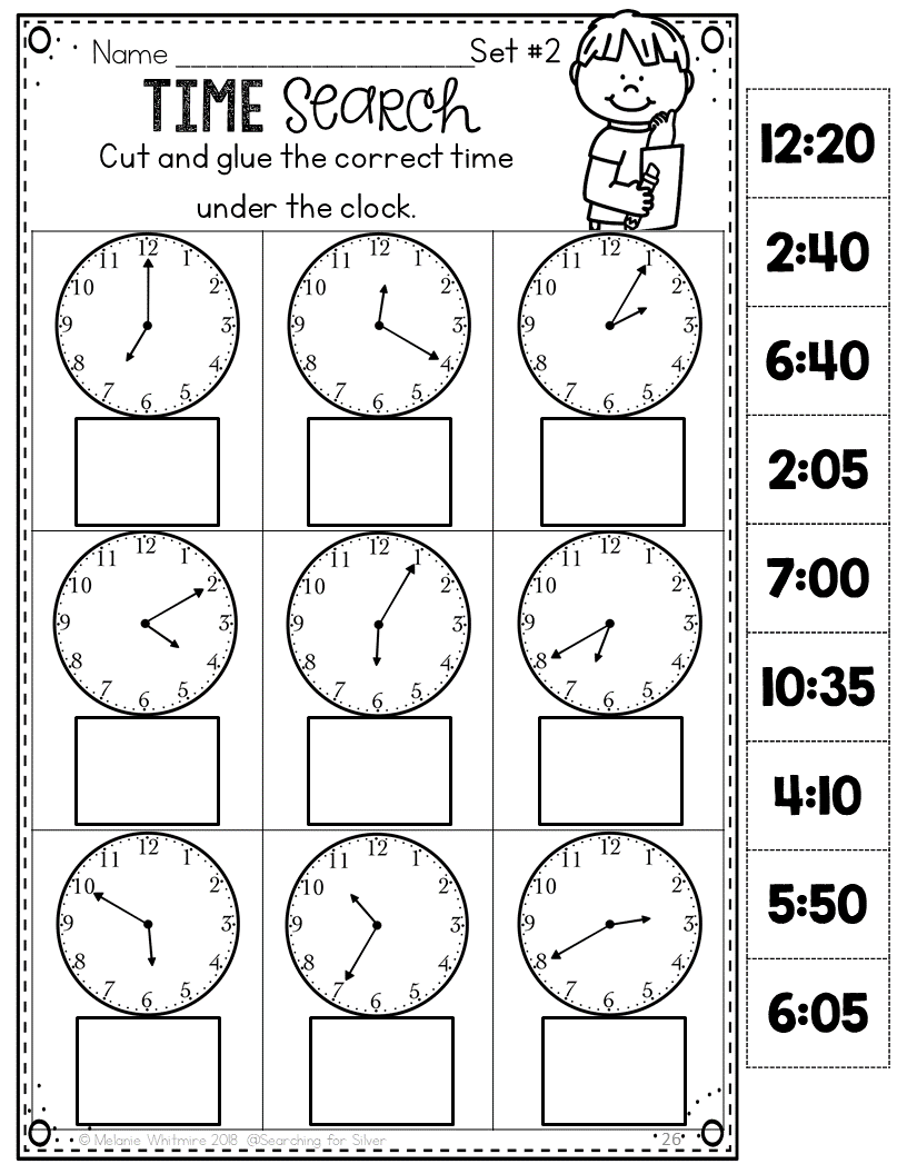 2Nd Grade Telling Time Printable Worksheets