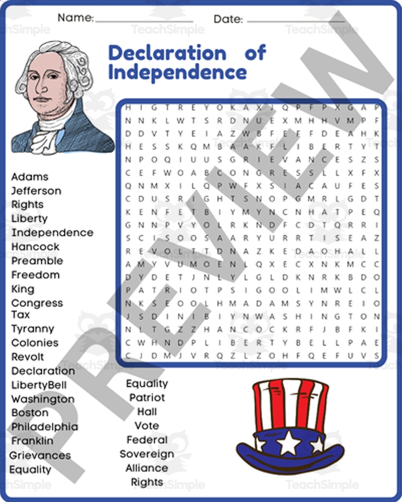 American Revolution Worksheets Printable 4Th
