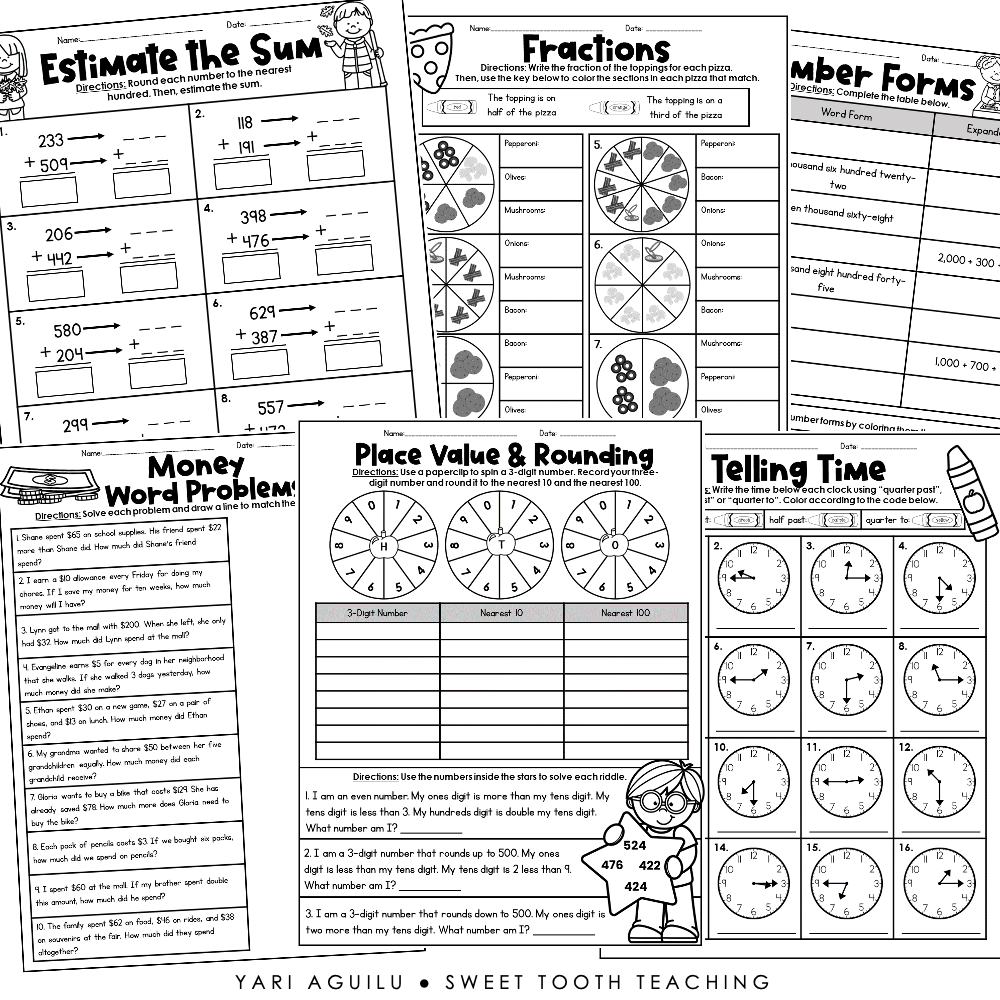 Everything 3Rd Grade Printable Worksheets