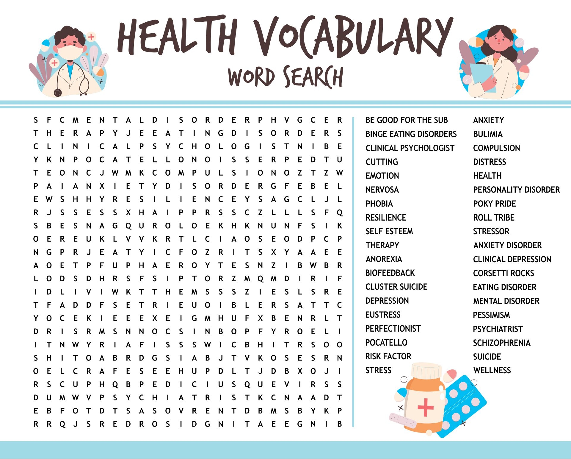 4Th Grade Health Printable Worksheets