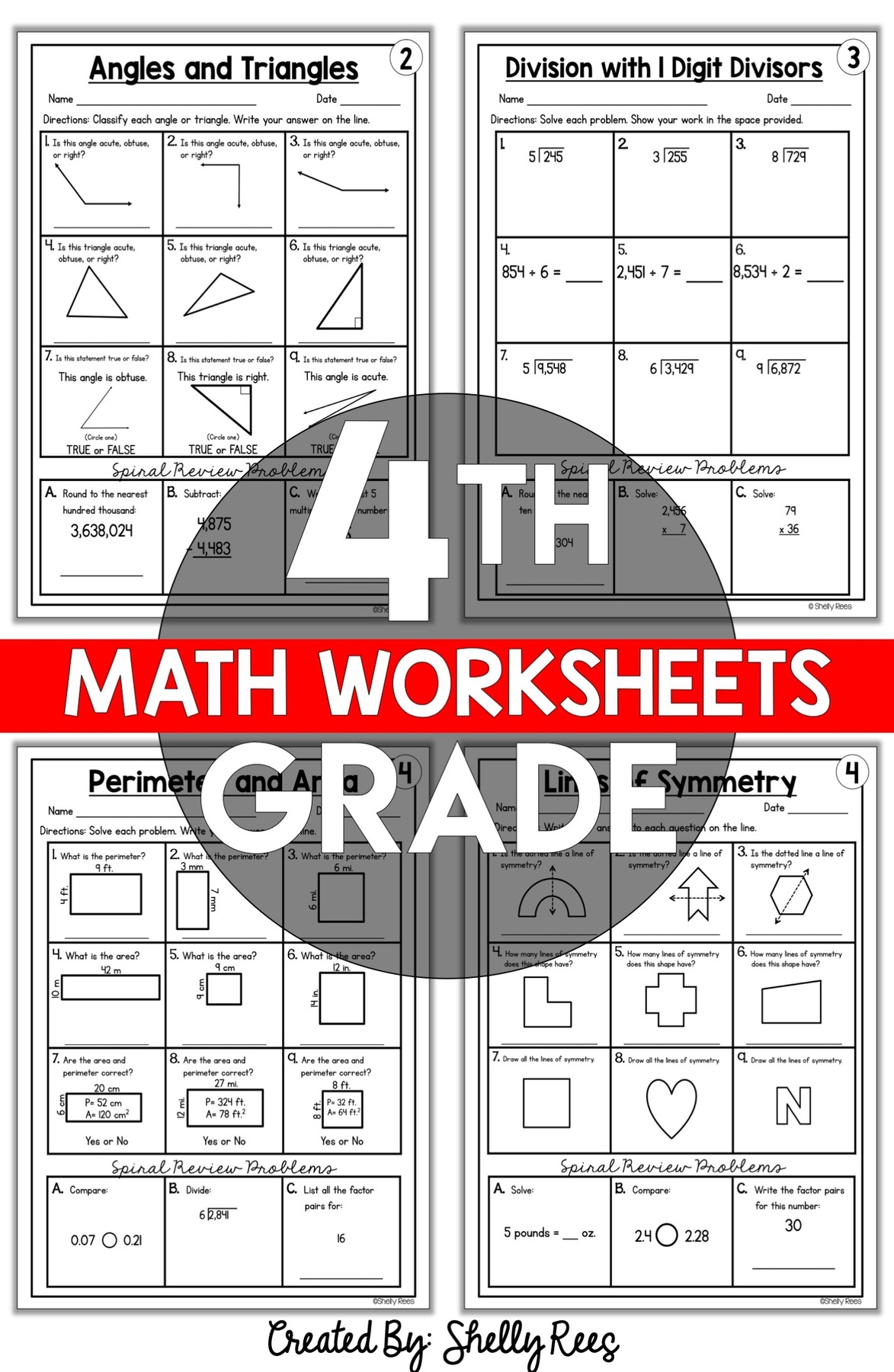 4Th Grade Common Core Math Worksheets Printable