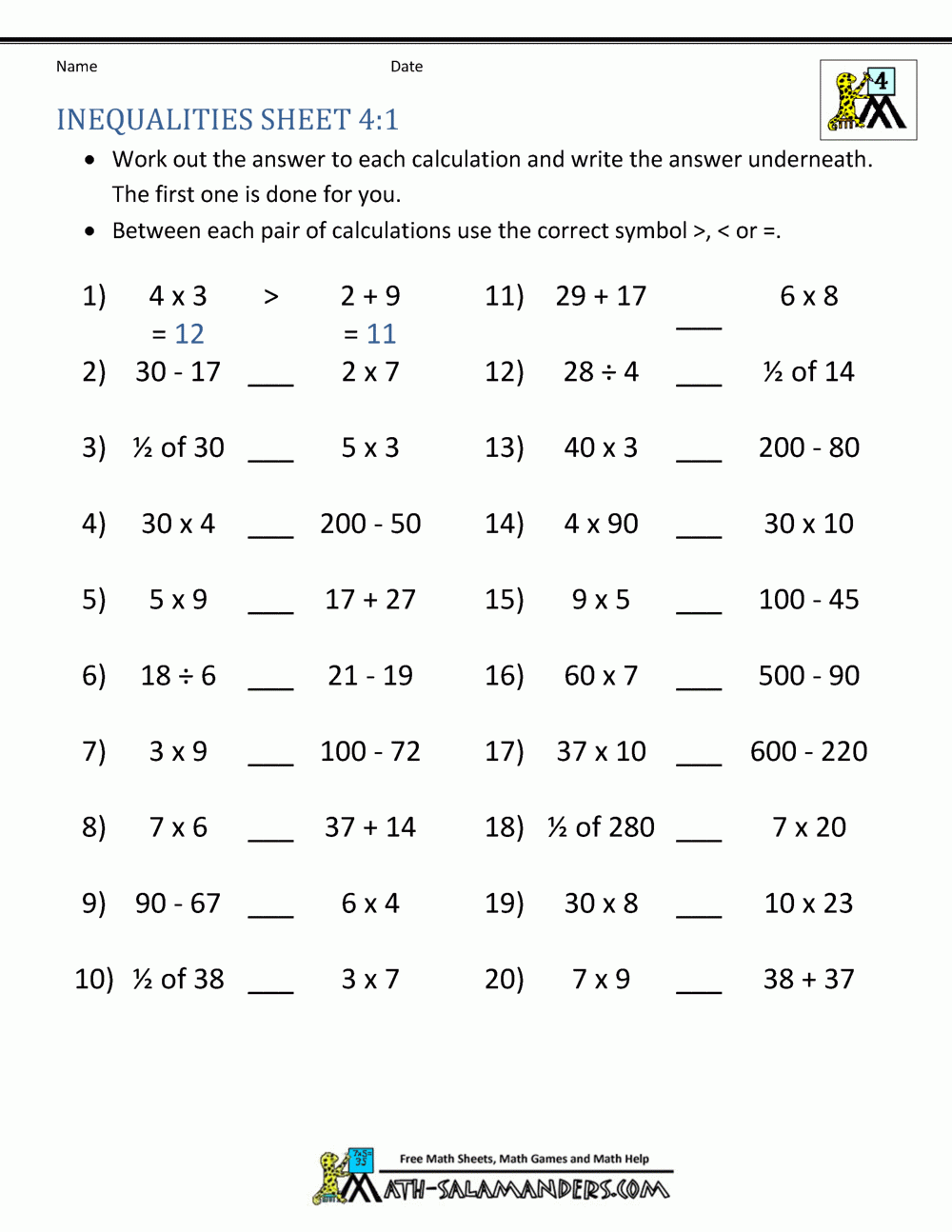 4Th Grade Standardized Test Practice Worksheets Printable