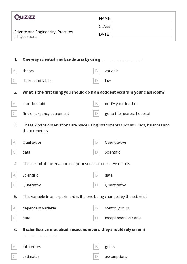 50 Science Worksheets For 8th Grade On Quizizz Free Printable Worksheets Library