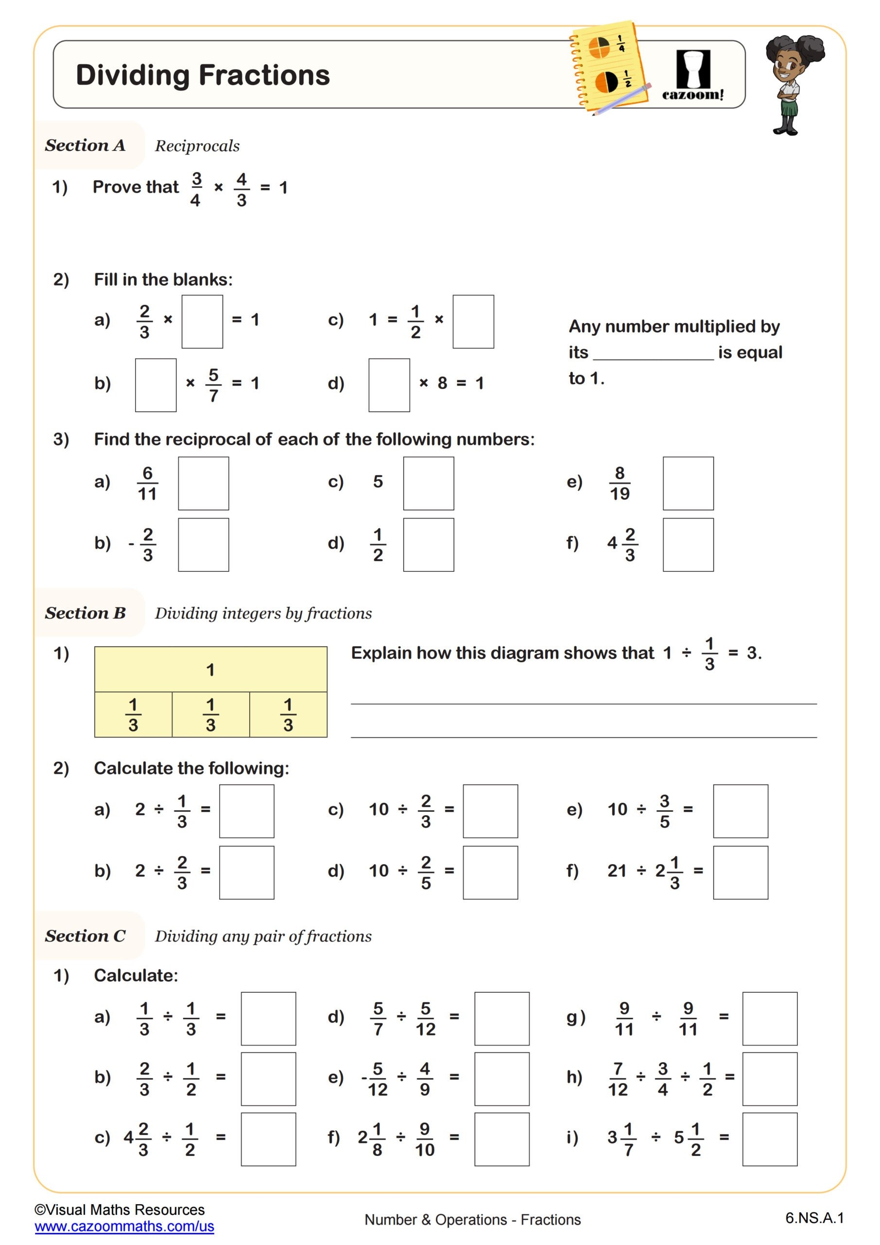 6Th Grader Math Printable Worksheets