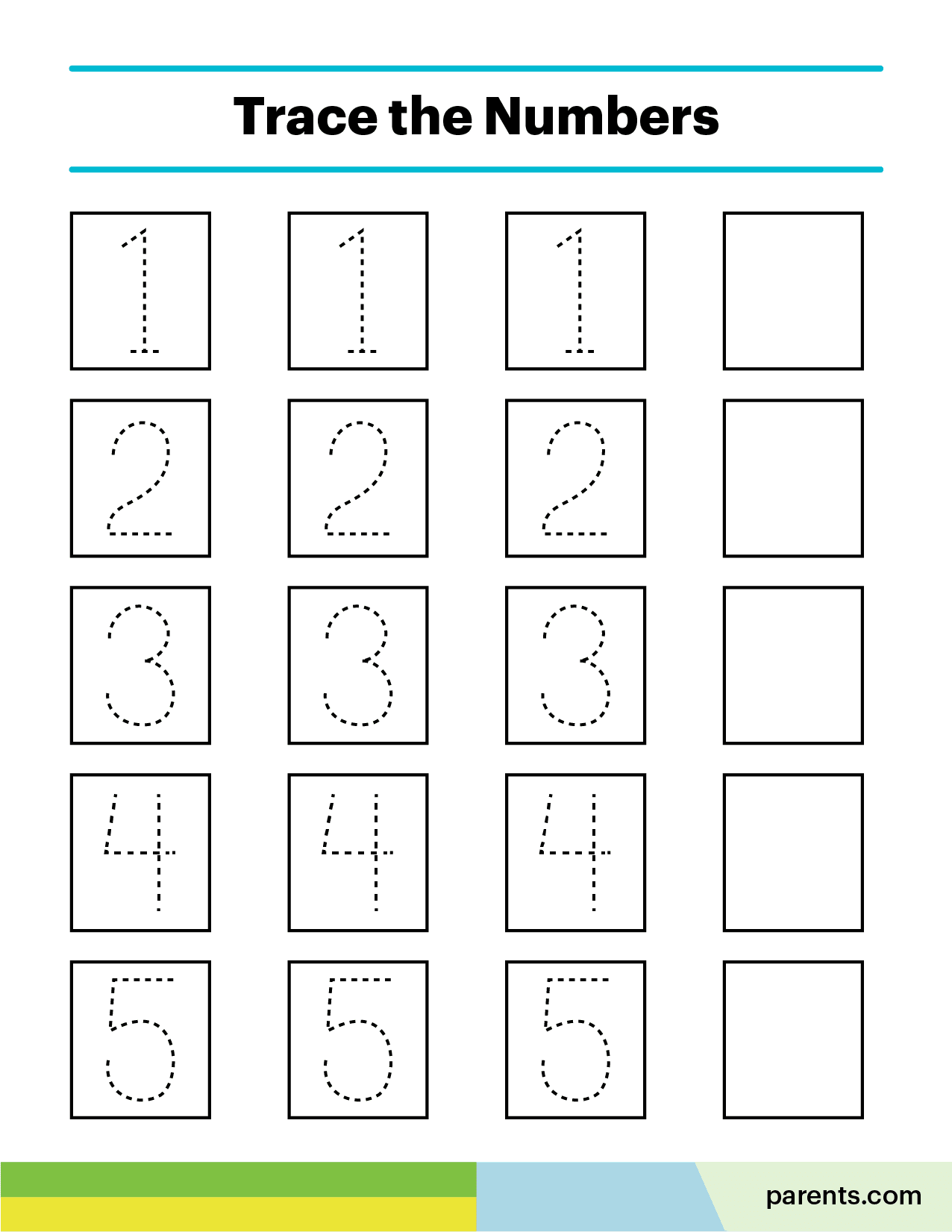 4 Year Old Math Printable Worksheets