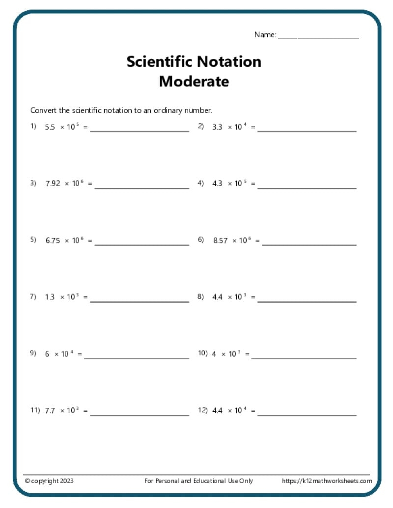 8Th Grade Math Worksheets Printable