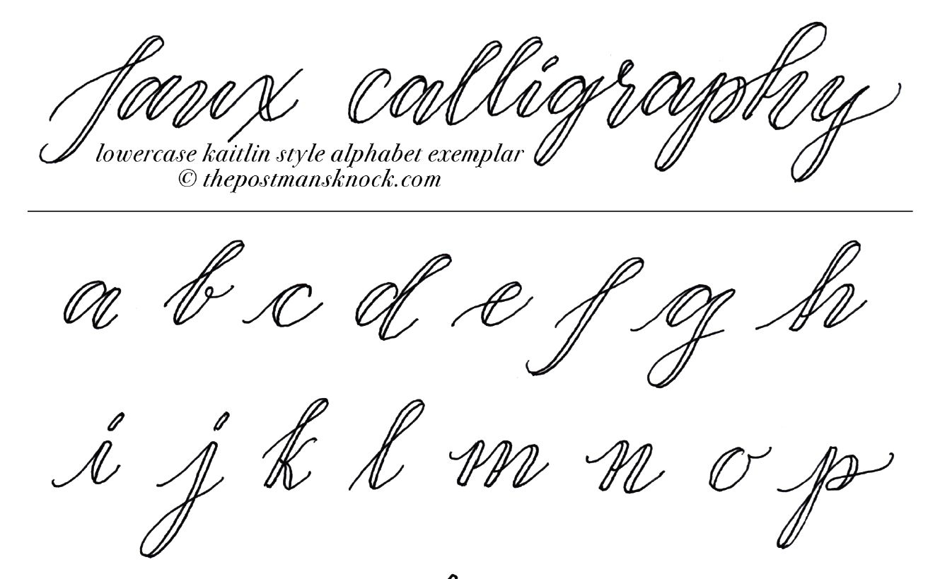 Calligraphy Worksheets Free Printable Alphabets