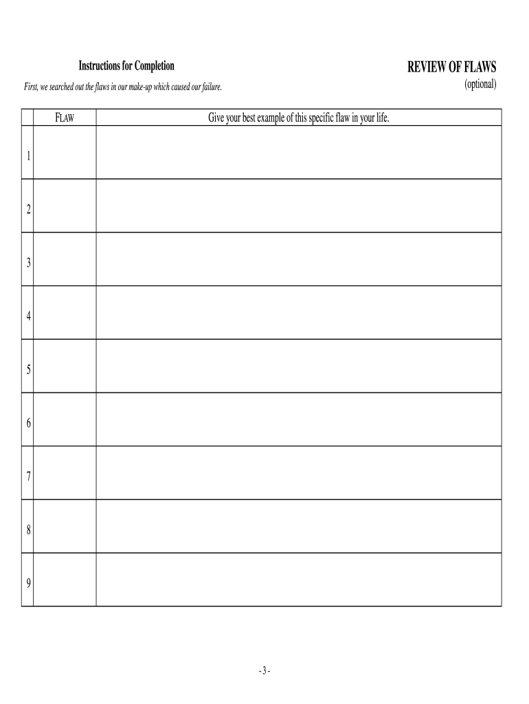 Aa Fourth Step Guide Fill Online Printable Fillable Blank PdfFiller