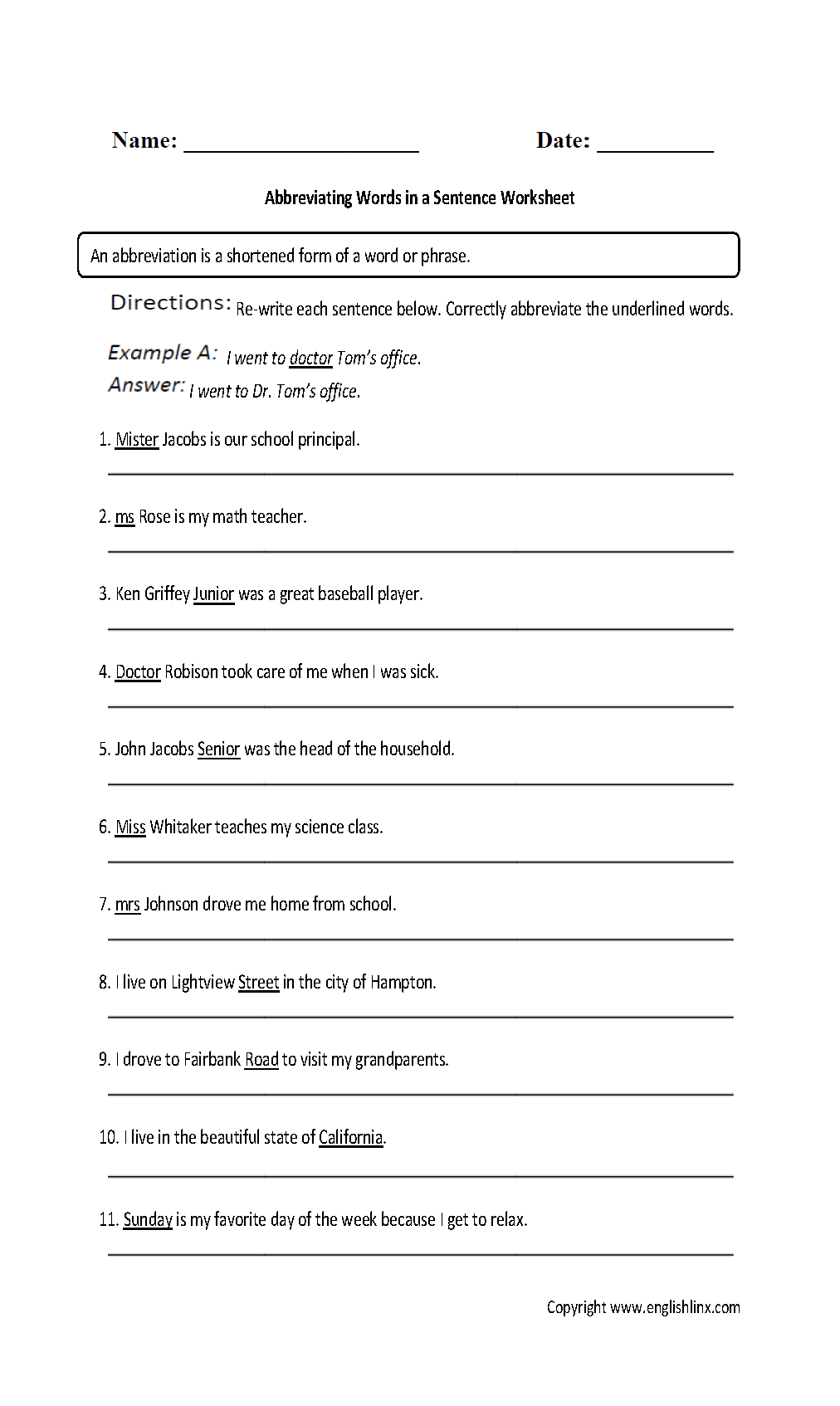 English Worksheets 9Th Grade Printable
