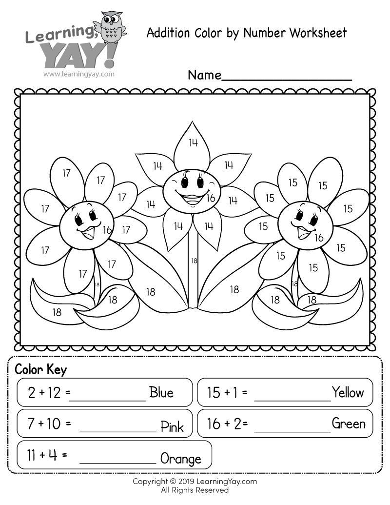 First Grade Colorng Worksheets Printable