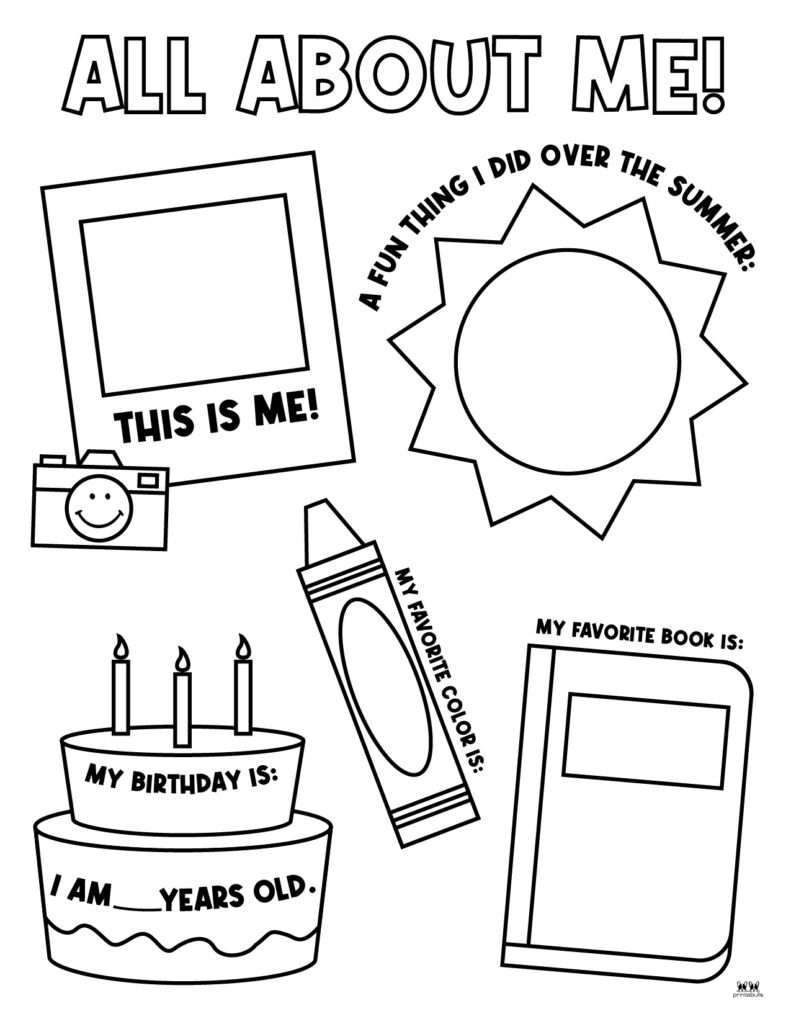 All About Me Printable Worksheets For Toddlers