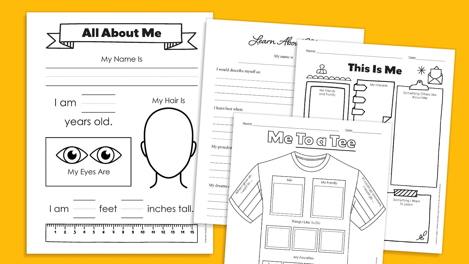 3Rd Grade Printable Worksheets About Me