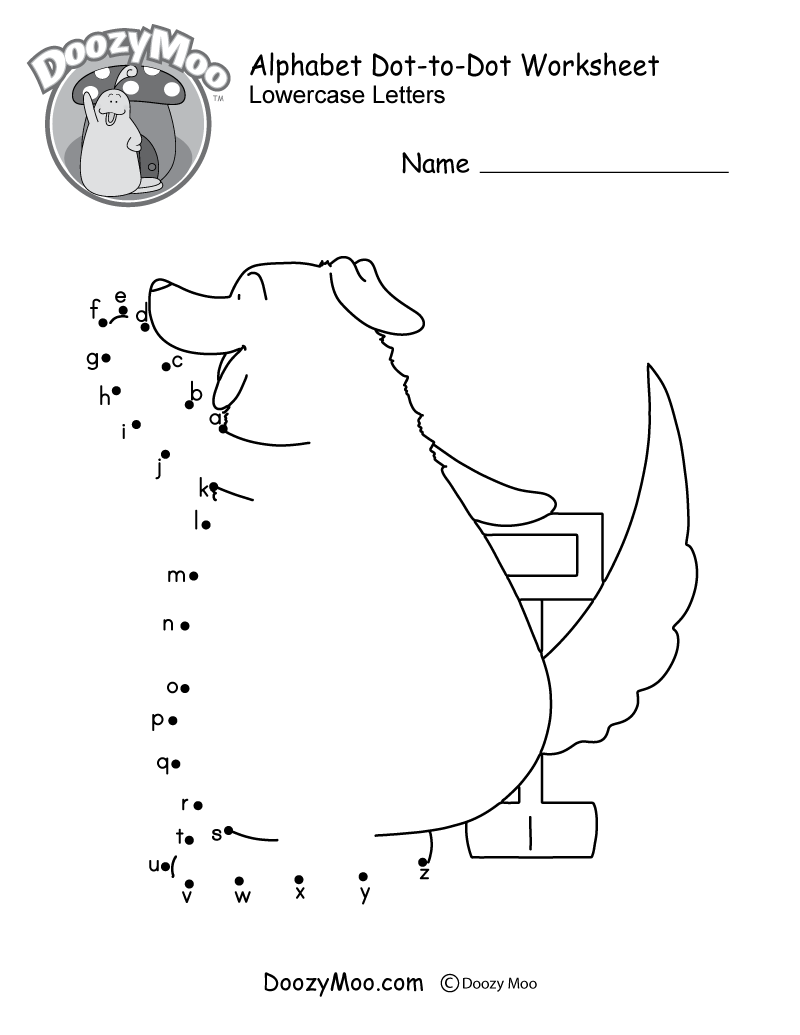 Dot To Dot Alphabet Worksheets Printable