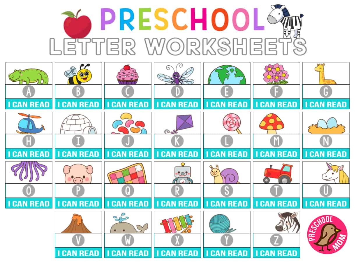 Kindergarten Alphabet Worksheets Printable