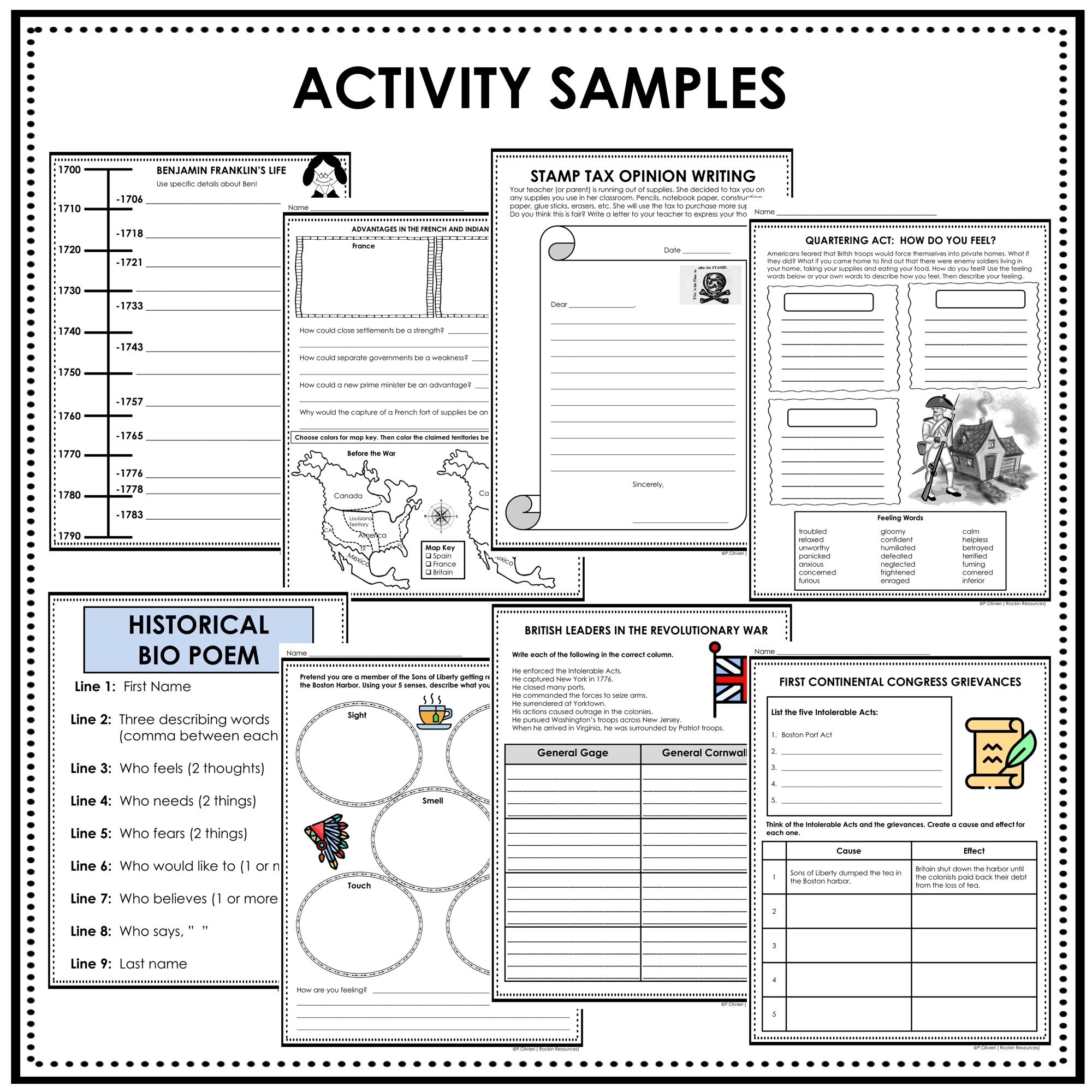 American Revolution Revolutionary War U S History Causes Of Worksheets Library