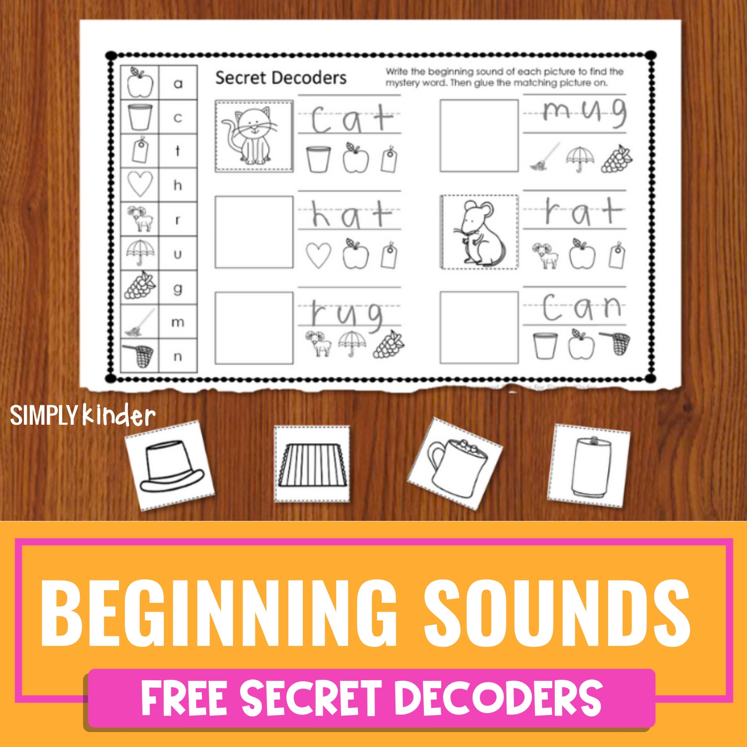 Beginning Sounds Free Secret Decoders Simply Kinder