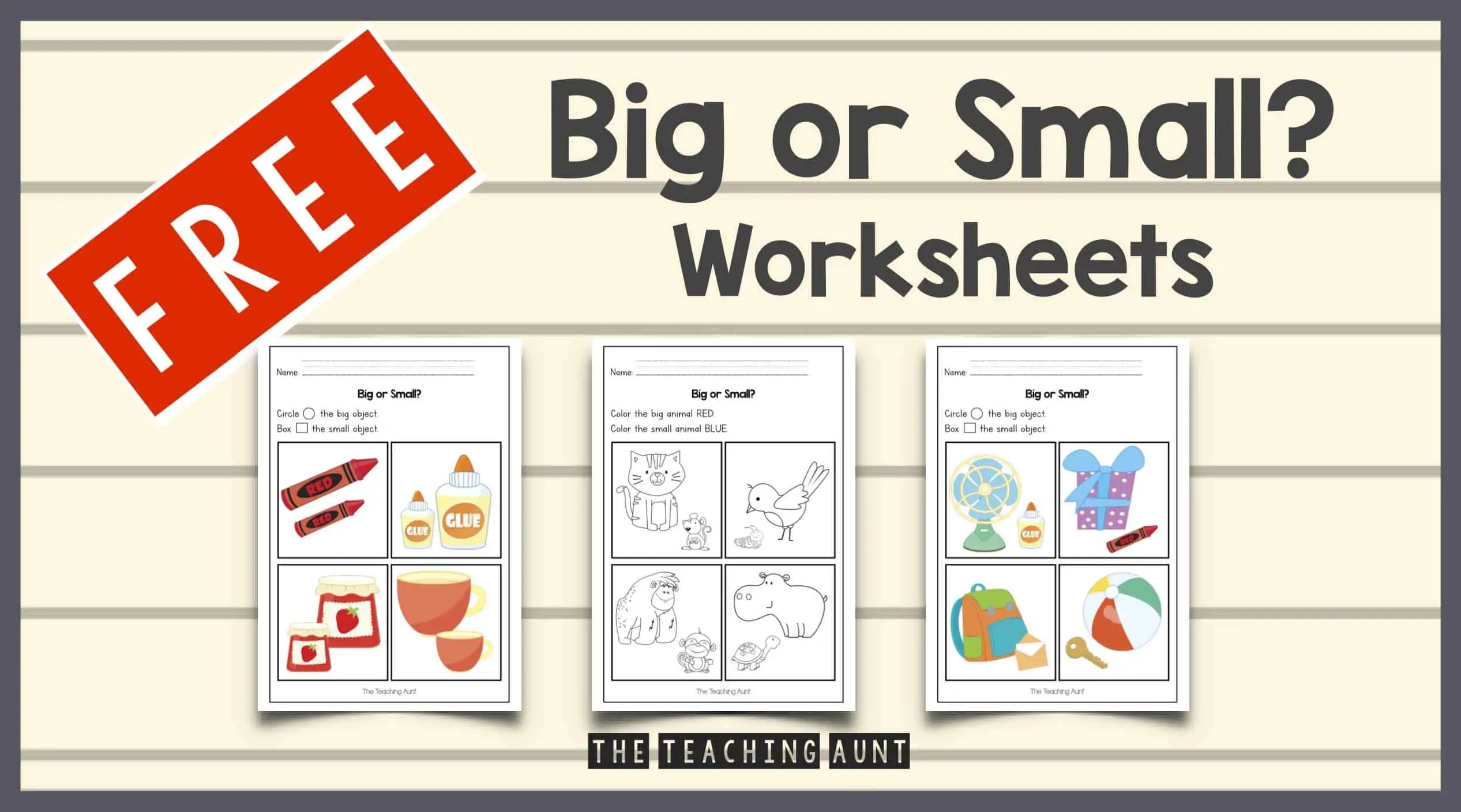 Big And Small Ideas Printable Worksheets