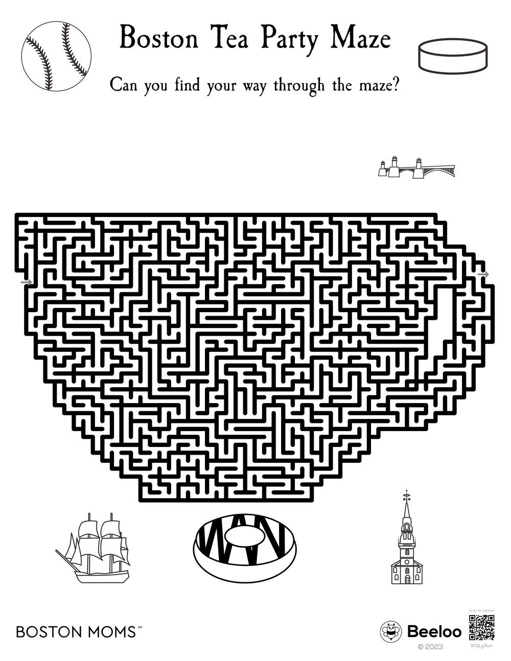 Boston Tea Party Maze Beeloo Printable Crafts And Activities For Kids