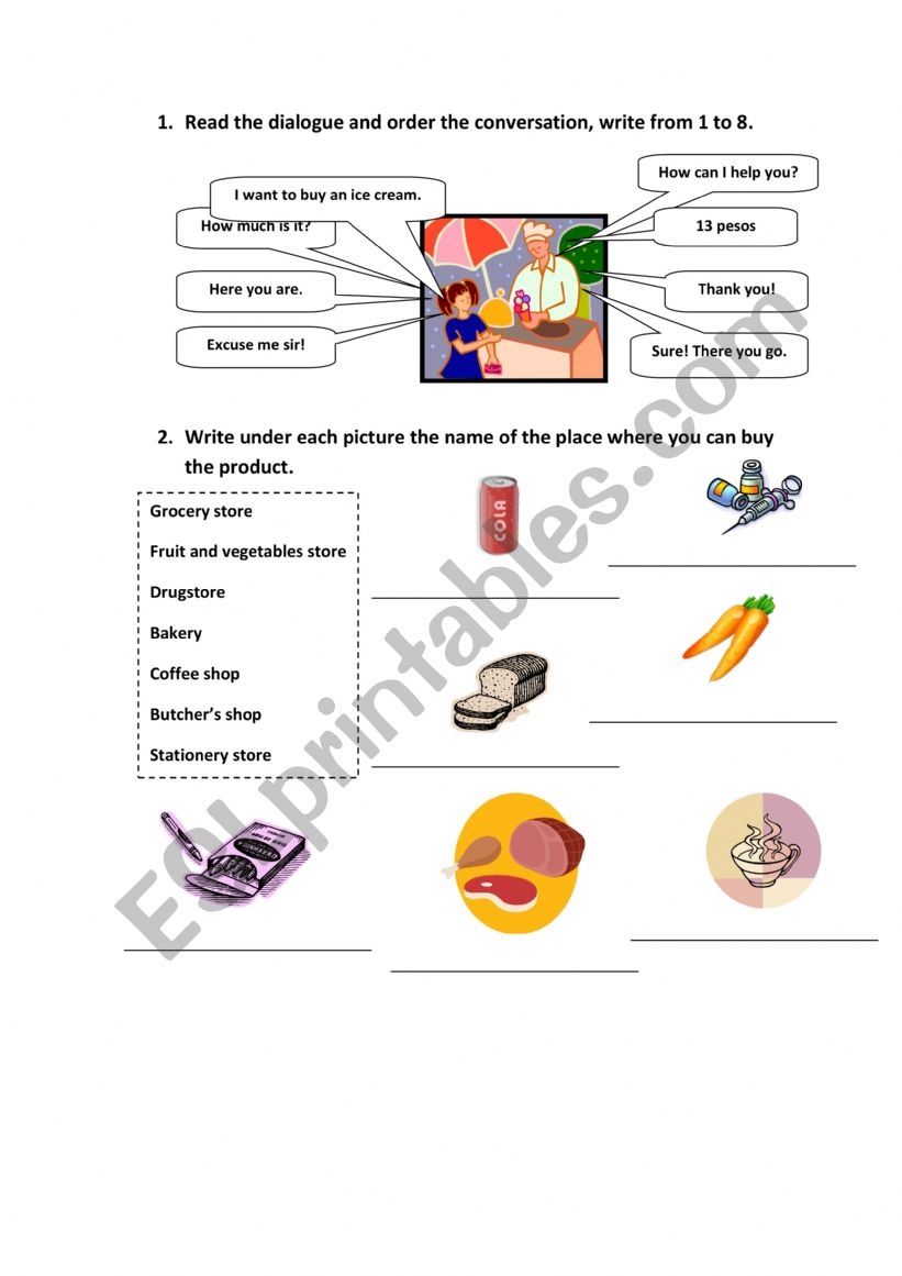 Buy And Sell Printable Worksheets