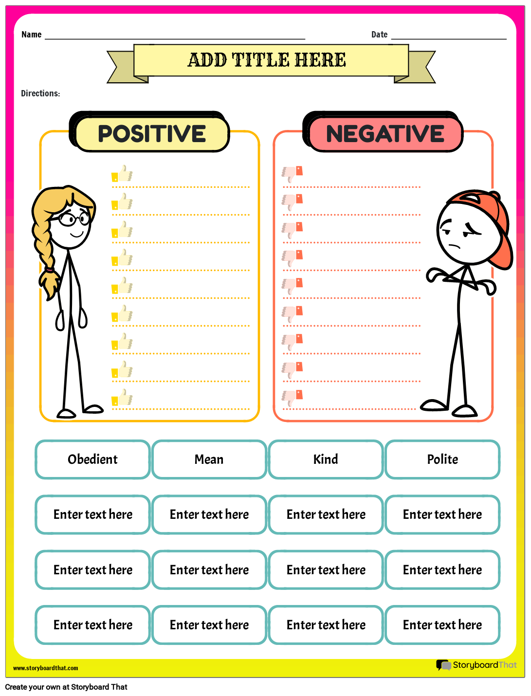 3Rd Grade Printable Worksheets Personality
