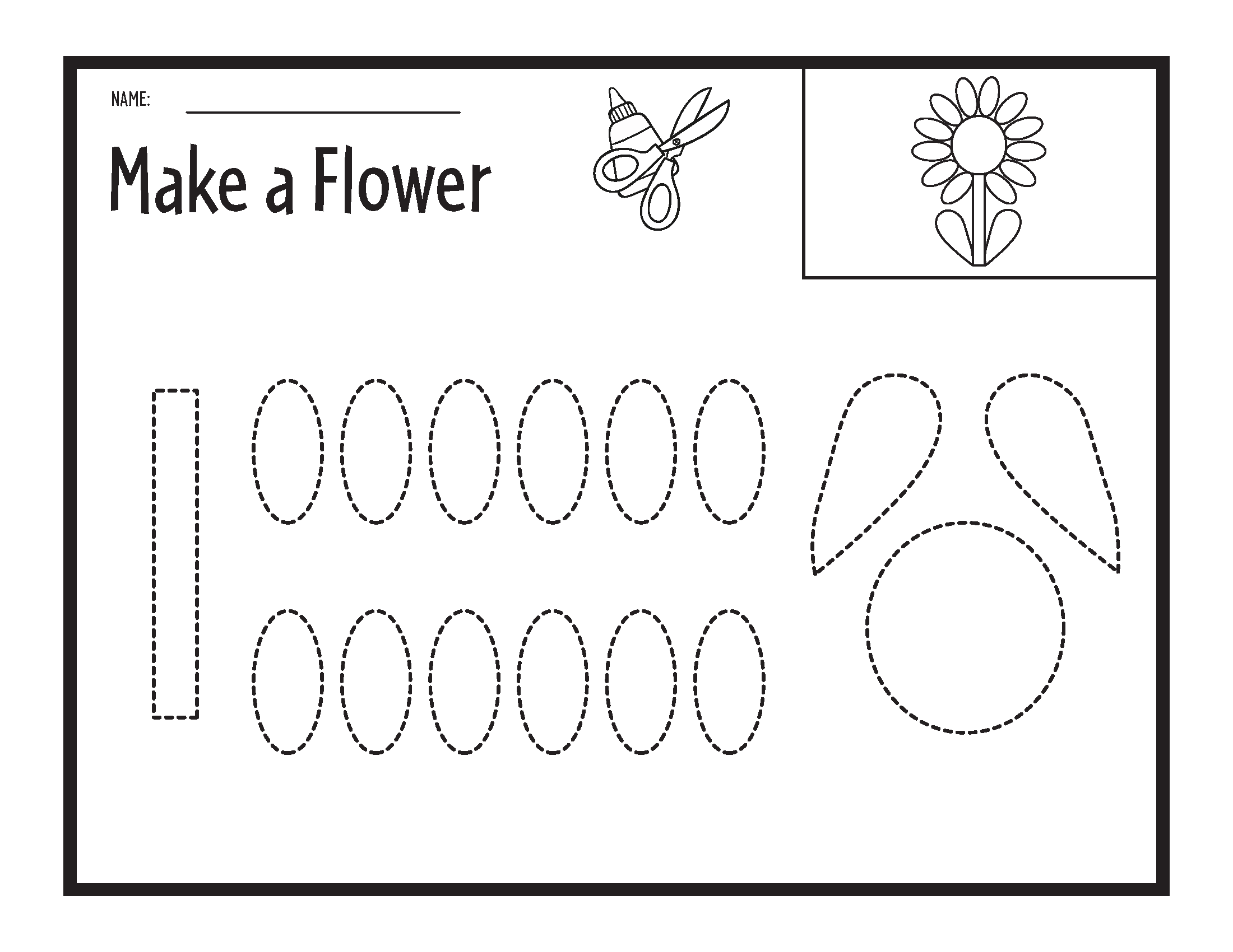 Cut And Glue Color Worksheets Printable