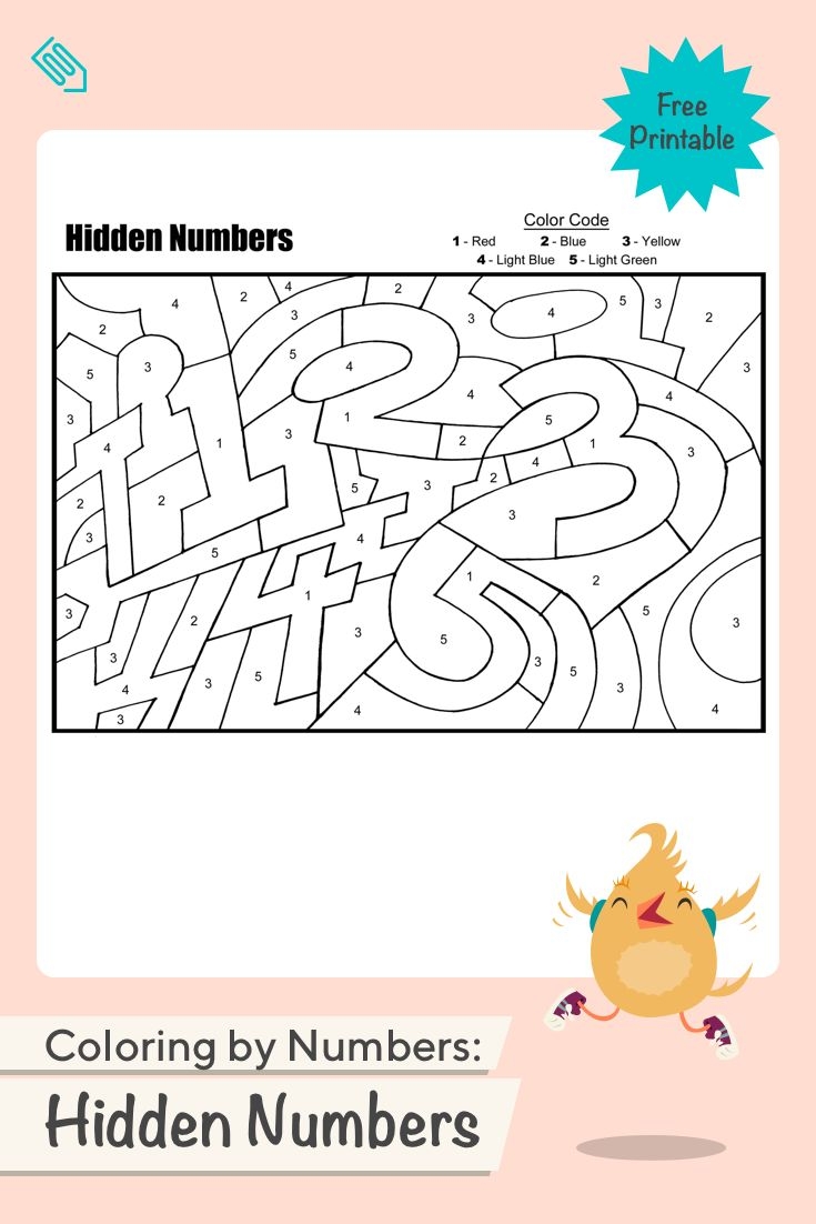 Coloring By Numbers Hidden Numbers Worksheet Education