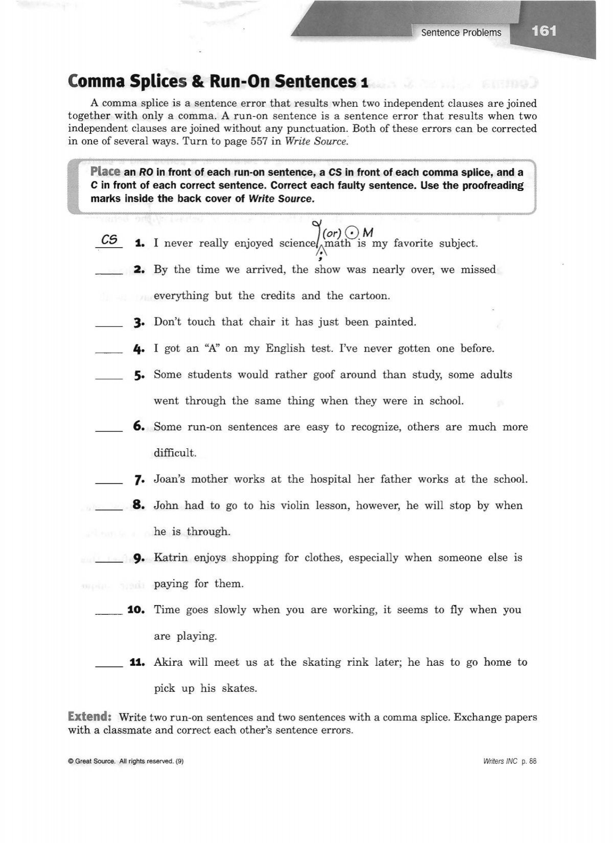 Comma Splices amp Run On Sentences 1 Merrillville Community 