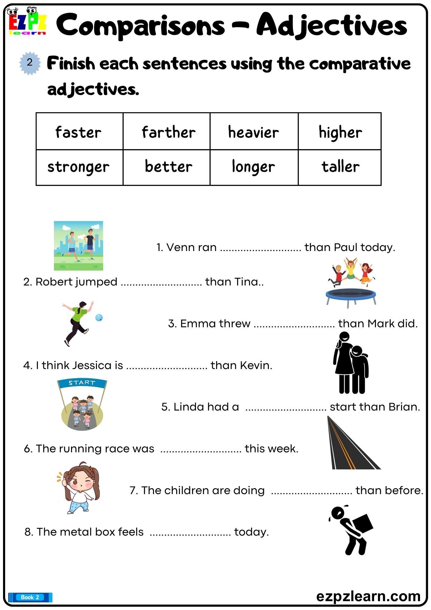 Comparative And Superlative Adjectives Worksheets Printable