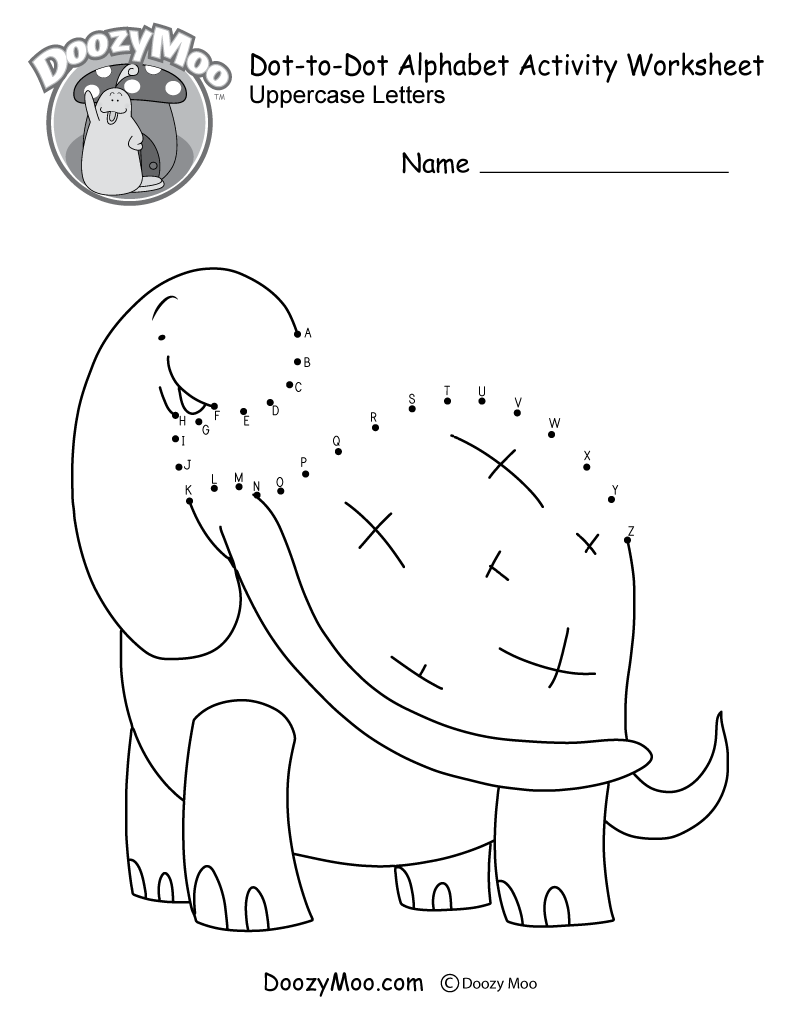 Connect The Dots Alphabet Printable Worksheets