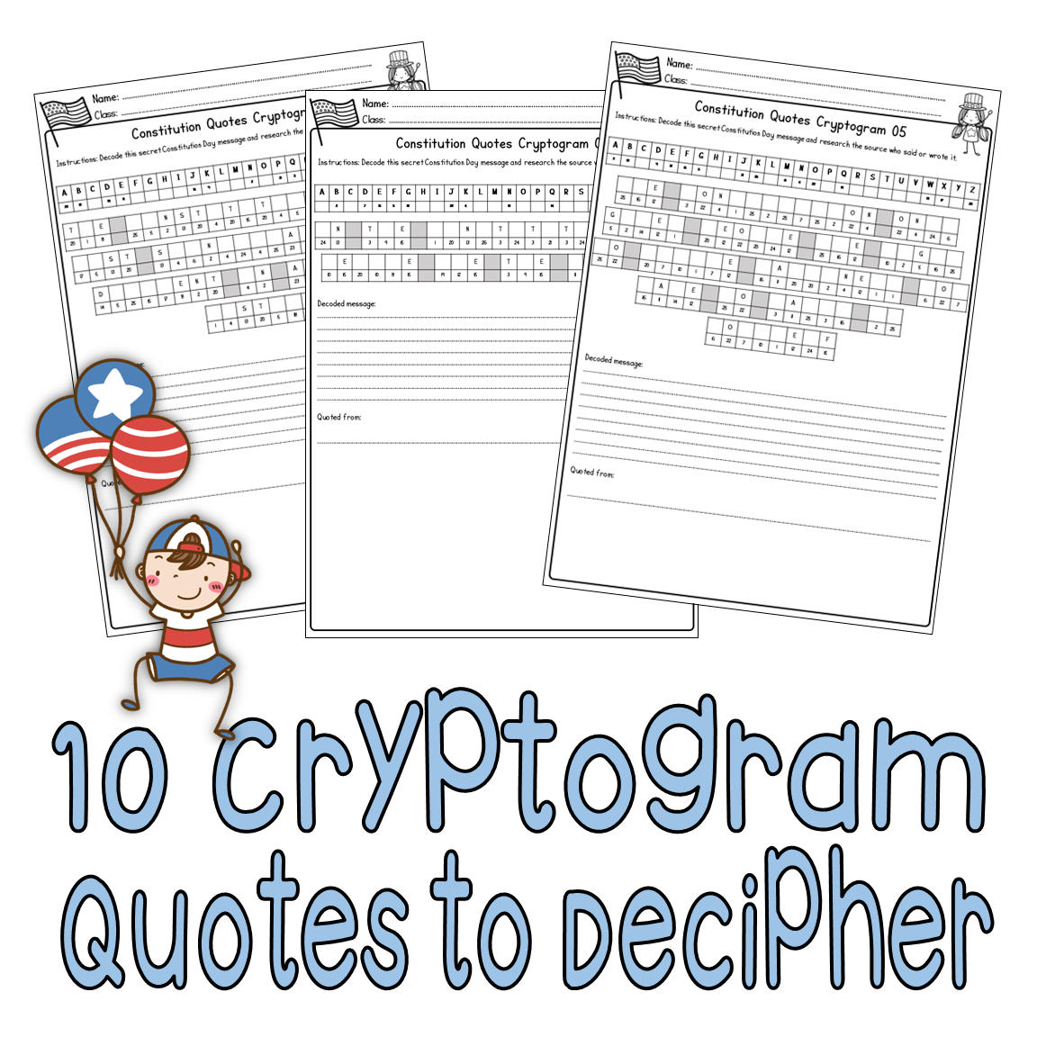 Famous Quotes Cryptograms Printable Cryptograms Worksheets