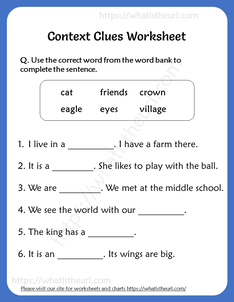 Context Clues Worksheets 3Rd Grade Printable