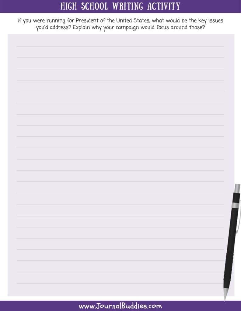 Creative Writing Printable Worksheets High School