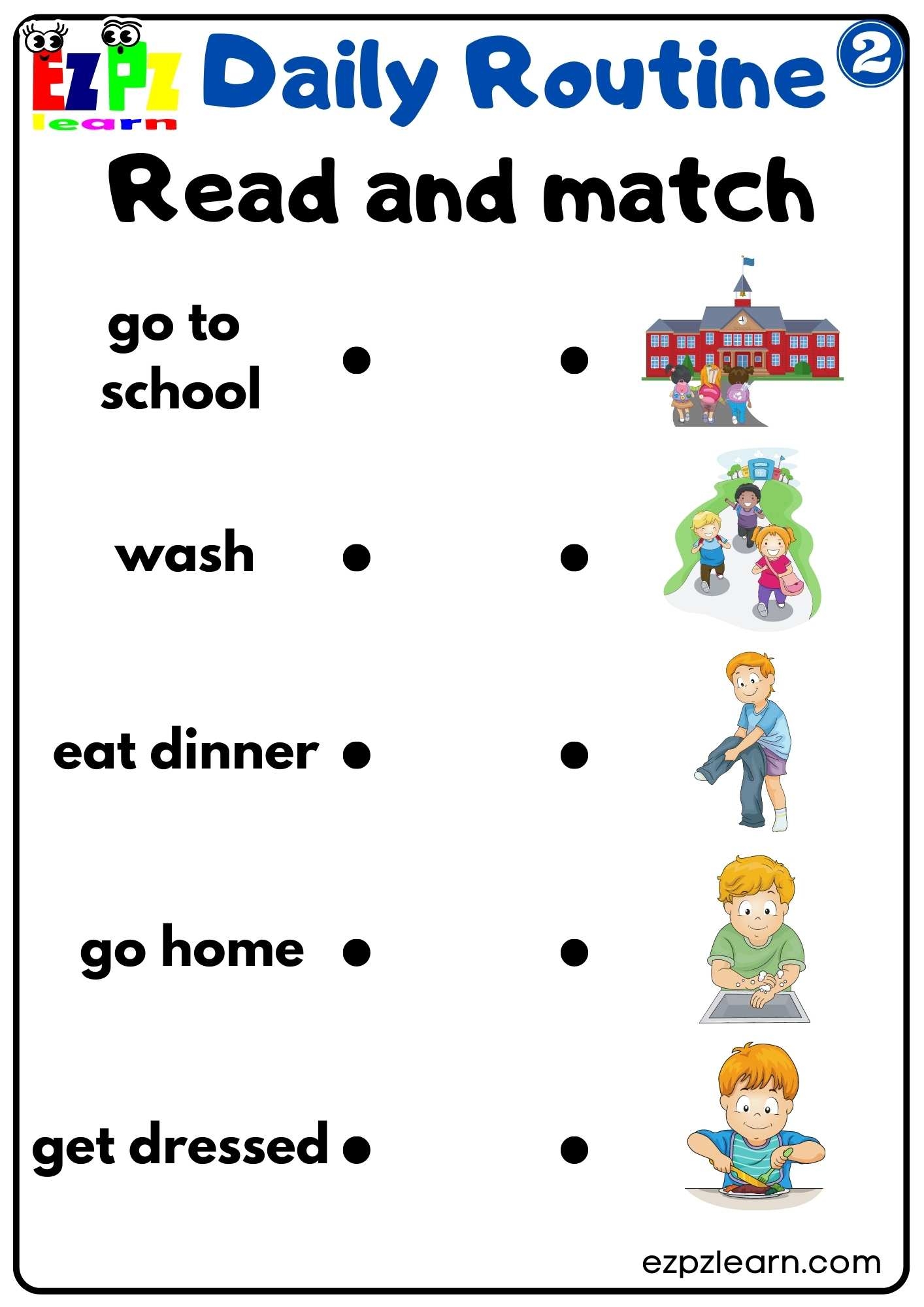 Daily Routine Free Printable Worksheets