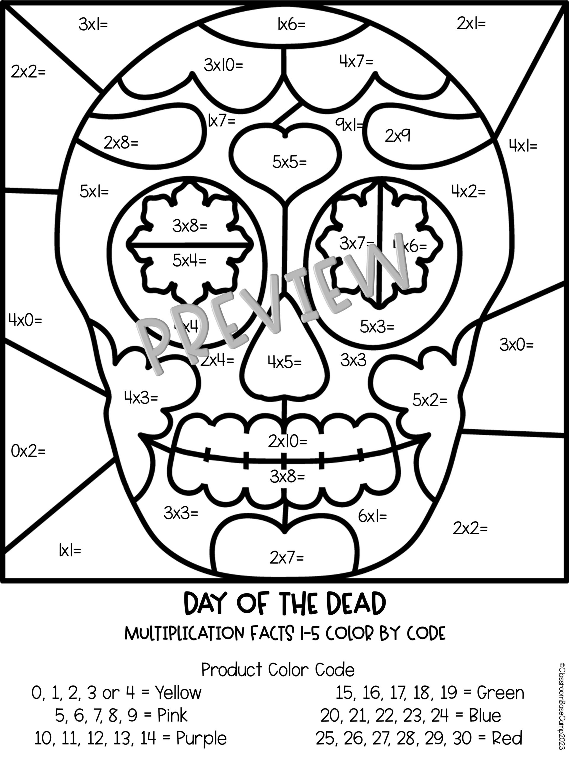 Dia De Los Muertos Printable Worksheets