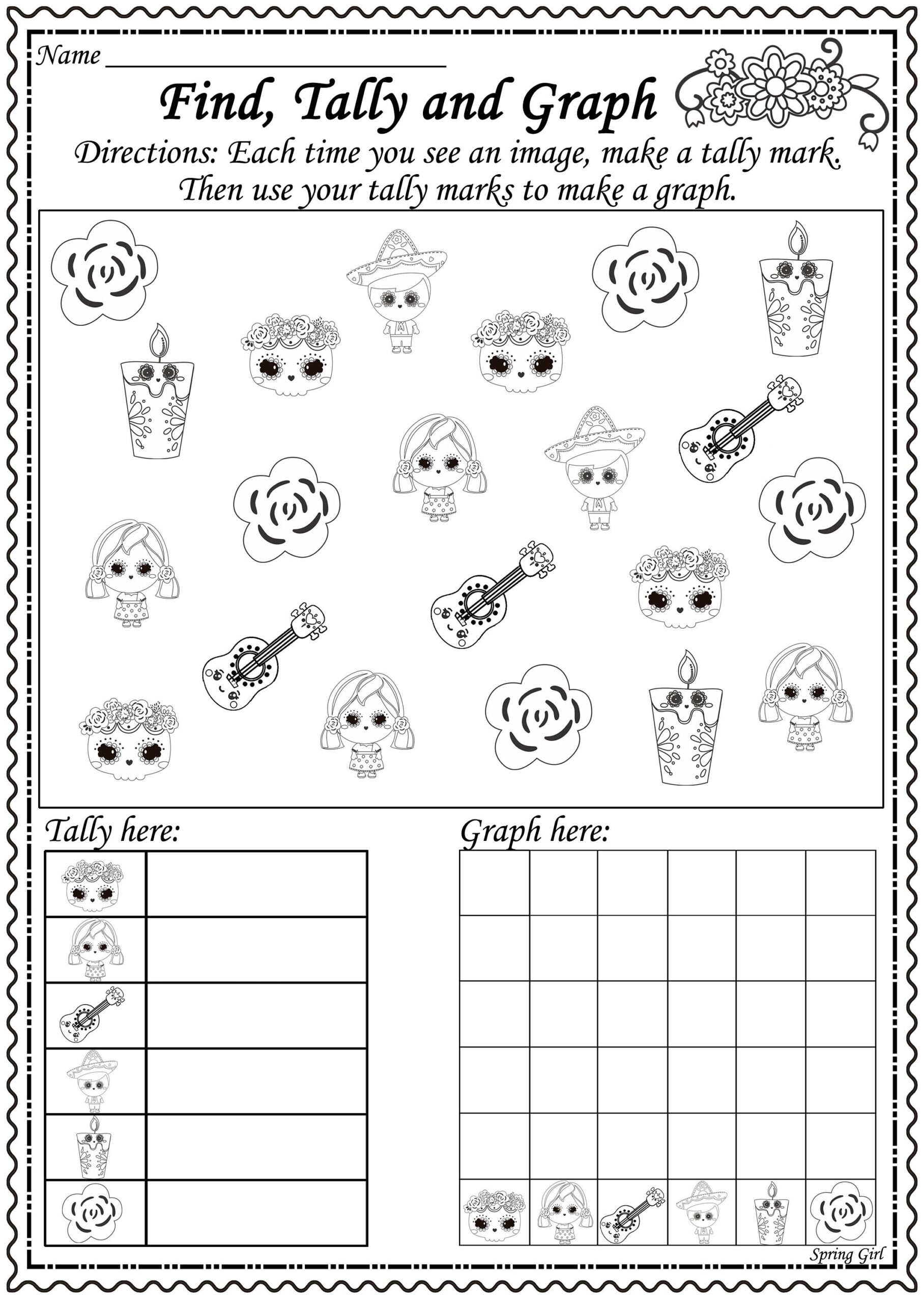 Day Of The Dead Printable Worksheets