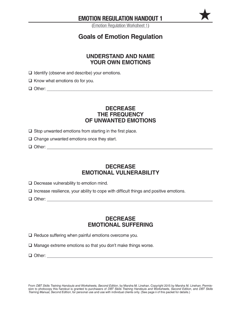 Dbt Skills And Handouts Linehan Printable Worksheets