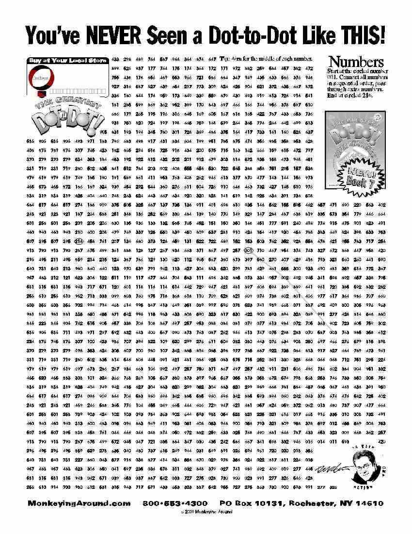 Big Dot To Dots Worksheets Printable Free
