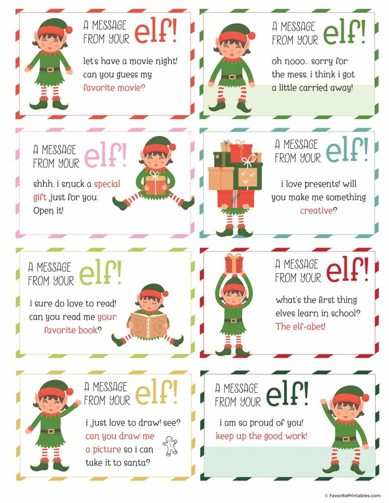 Elf On The Shelf Printable Worksheets