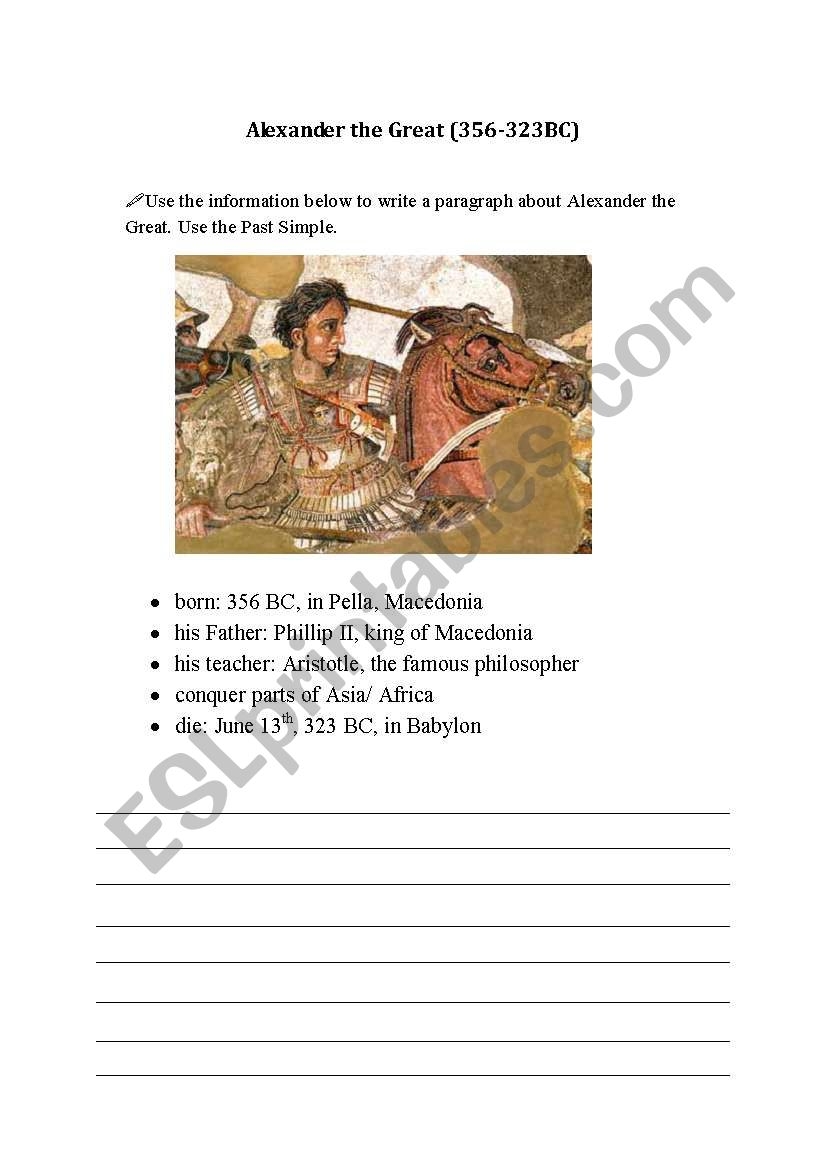 Alexander The Great Printable Worksheets