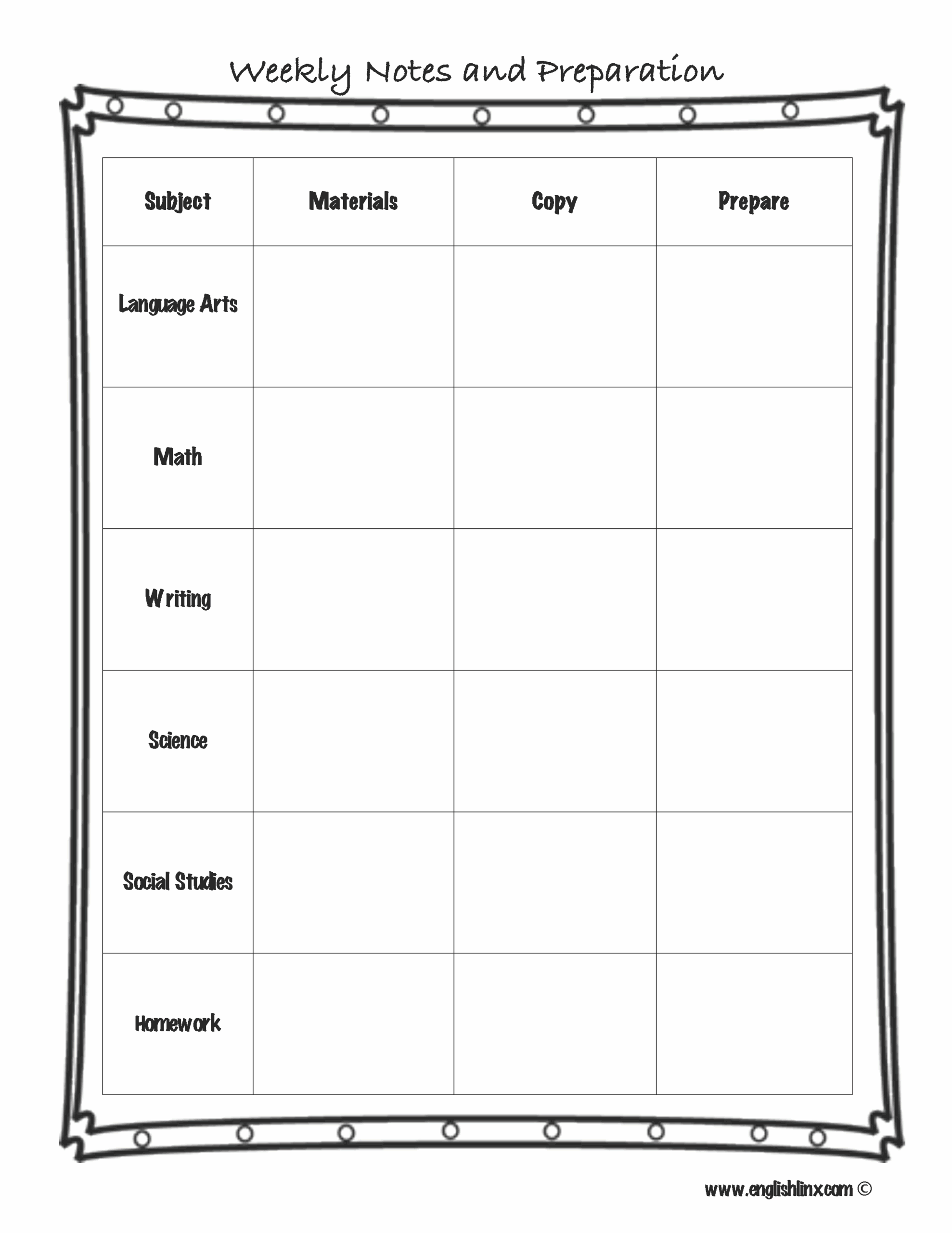 7Th Grade Worksheets Printable Lesson Plans